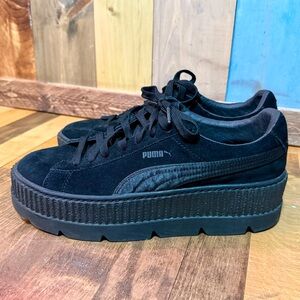 PUMA Fenty Creeper Black Suede Platform Sneakers – Men’s Size 10